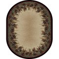 Mayberry Rug Mayberry Rug AD3823 8X10OV 7 ft. 10 in. x 9 ft. 10 in. Oval American Destination Mount Le Conte Area Rug; Multi Color AD3823 8X10OV